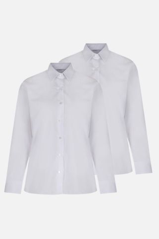 Long Sleeve Non Iron Blouses - Twin Pack