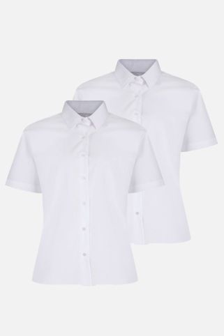 Non-Iron Short Sleeve Blouse - Twin Pack