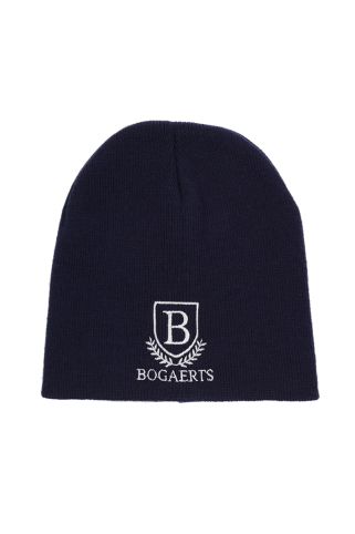 Beanie hat badged with school logo