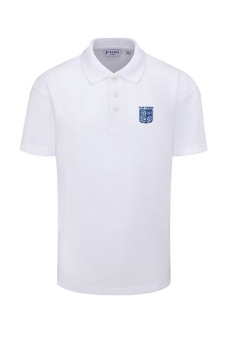 White Short Sleeve 100 Cotton Polo