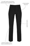 Senior Girls' Fit Twin Pocket Comfort Stretch School Trousers (11