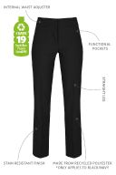 Junior Girls' Fit Twin Pocket Comfort Stretch School Trousers (3